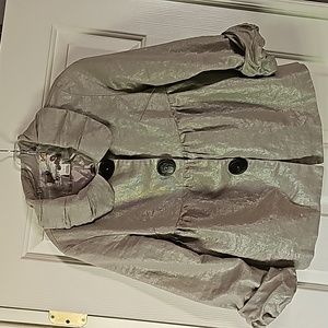 STUNNING KENSIE gold shimmery 3/4 sleeve PEPLUM DRESS JACKET